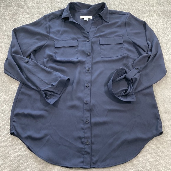 Christopher & Banks Other - Christopher Banks Button‎ Front Shirt Womens Stretch Long Sleeve Work Top
